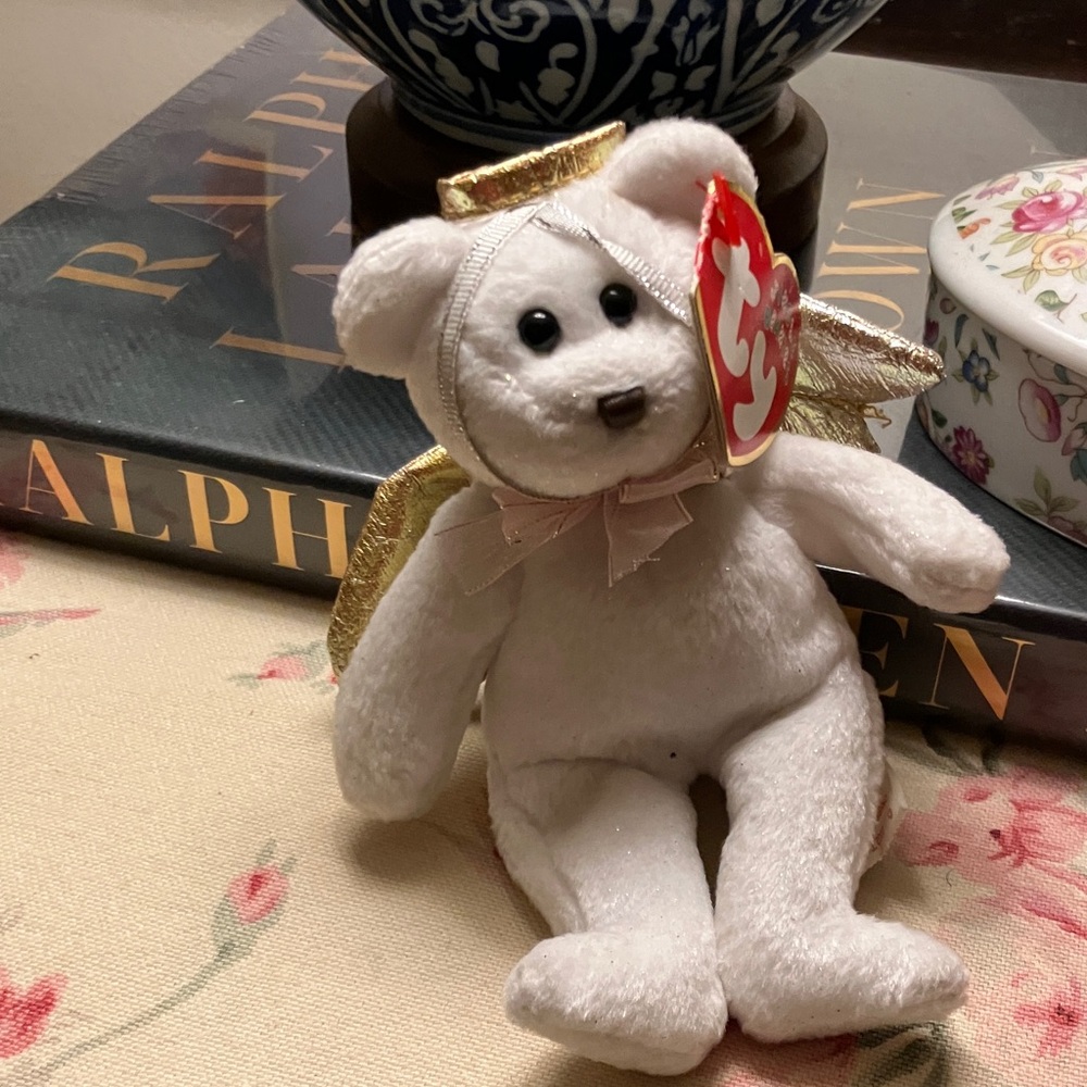 Ty Plush Bear with Gold Accents